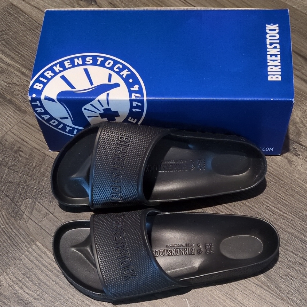 Birkenstock Barbados Eva Black Slide Sandals NEW